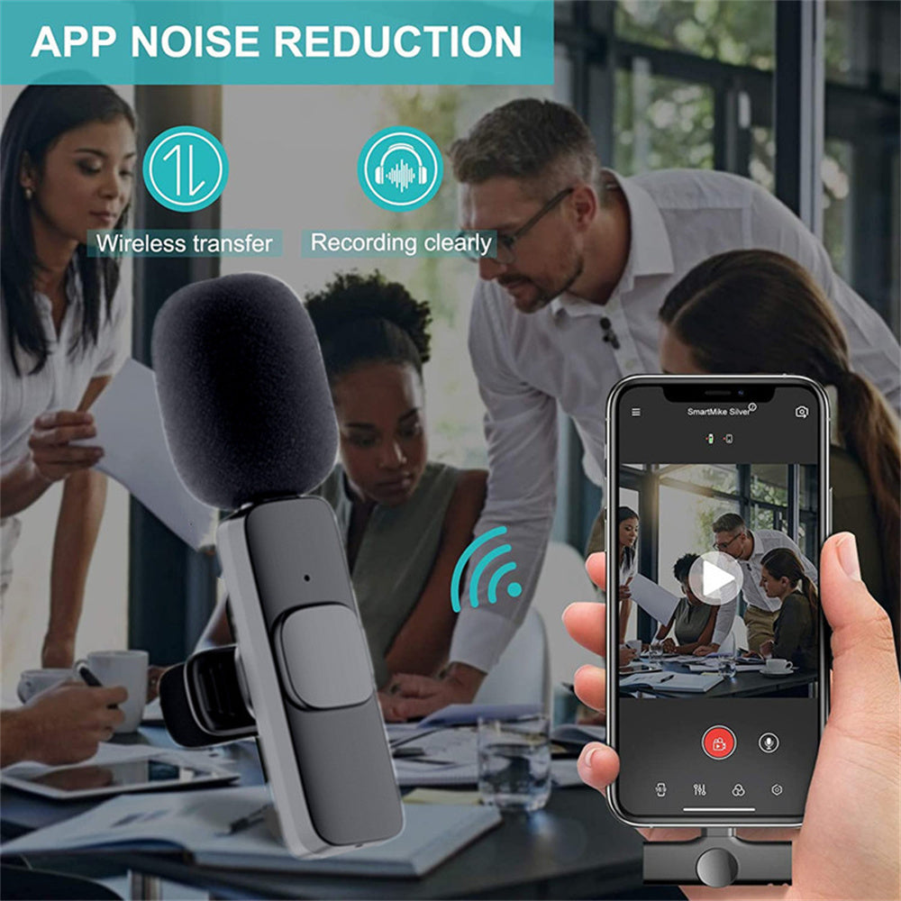Portable Wireless Lavalier Microphone for iPhone & Android - Long Battery Life for Live Broadcasts & Gaming
