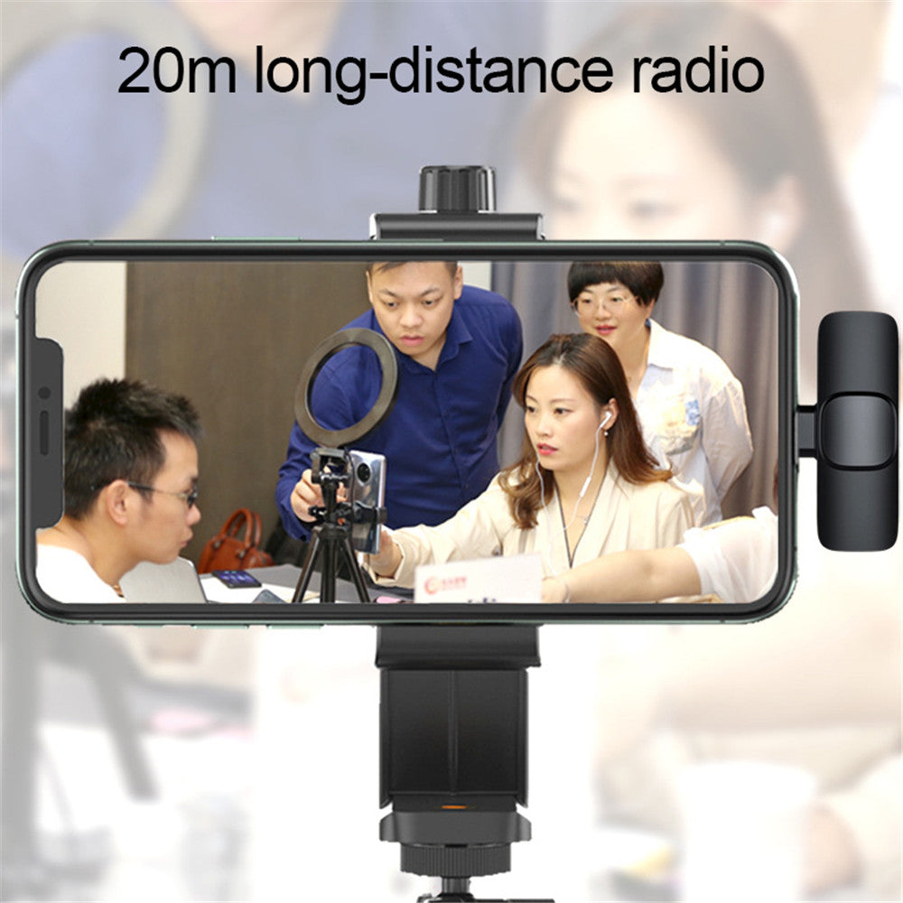 Portable Wireless Lavalier Microphone for iPhone & Android - Long Battery Life for Live Broadcasts & Gaming