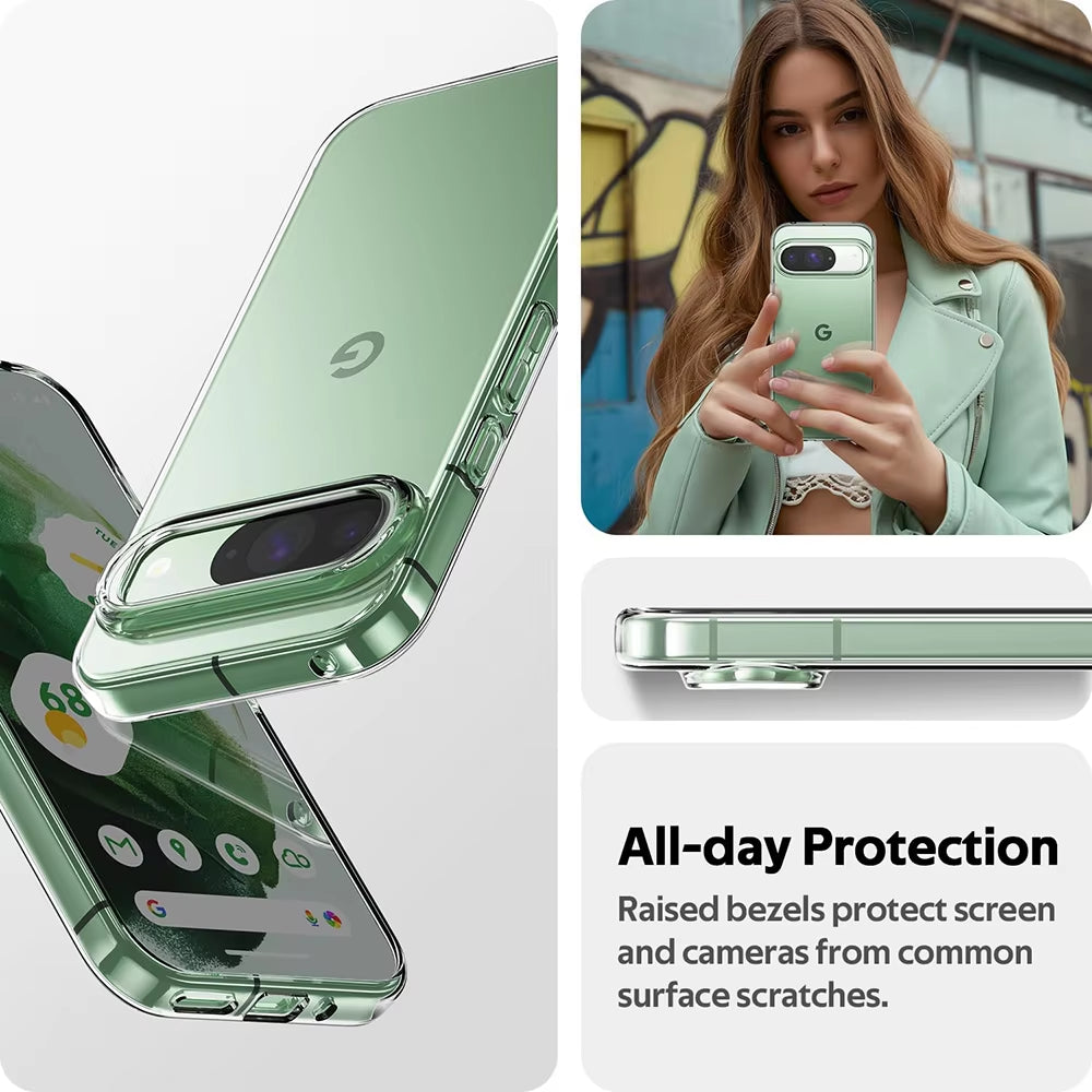 Ultra Thin Clear Silicone Case for Google Pixel 9, 8A, 8, 7, 7A, 6A, 6 Pro & XL - Soft Transparent Back Cover