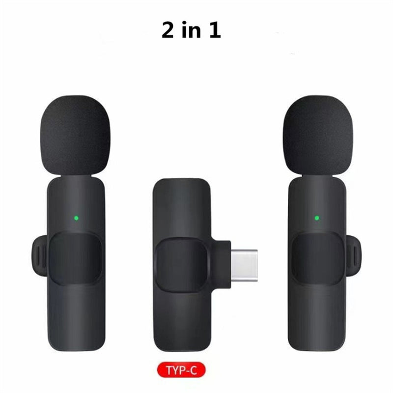 Portable Wireless Lavalier Microphone for iPhone & Android - Long Battery Life for Live Broadcasts & Gaming