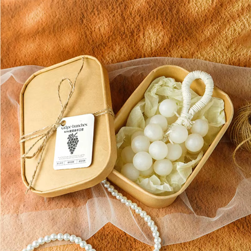 Handmade Soap Bar,Pearl Grape Bunches Bathing & Washing & Cleaning & Nourishing Gift Box Soap,Plant Extraction Mild Remove Dirt