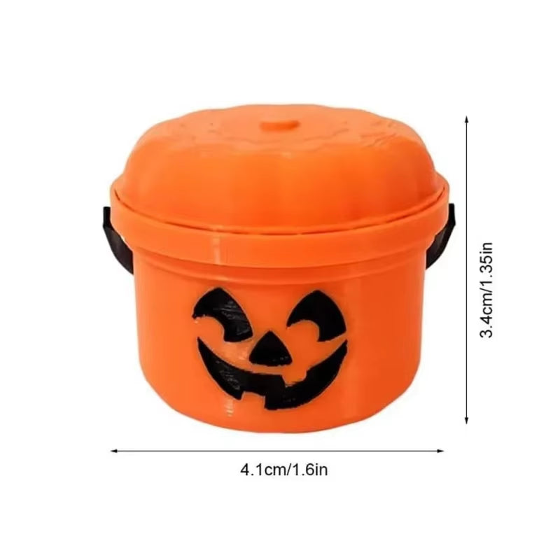 Halloween Pumpkins Small Bucket Mini Pumpkin Shape Candy Jar Basket Party Holiday Decorations Gift Trick or Treat Basket