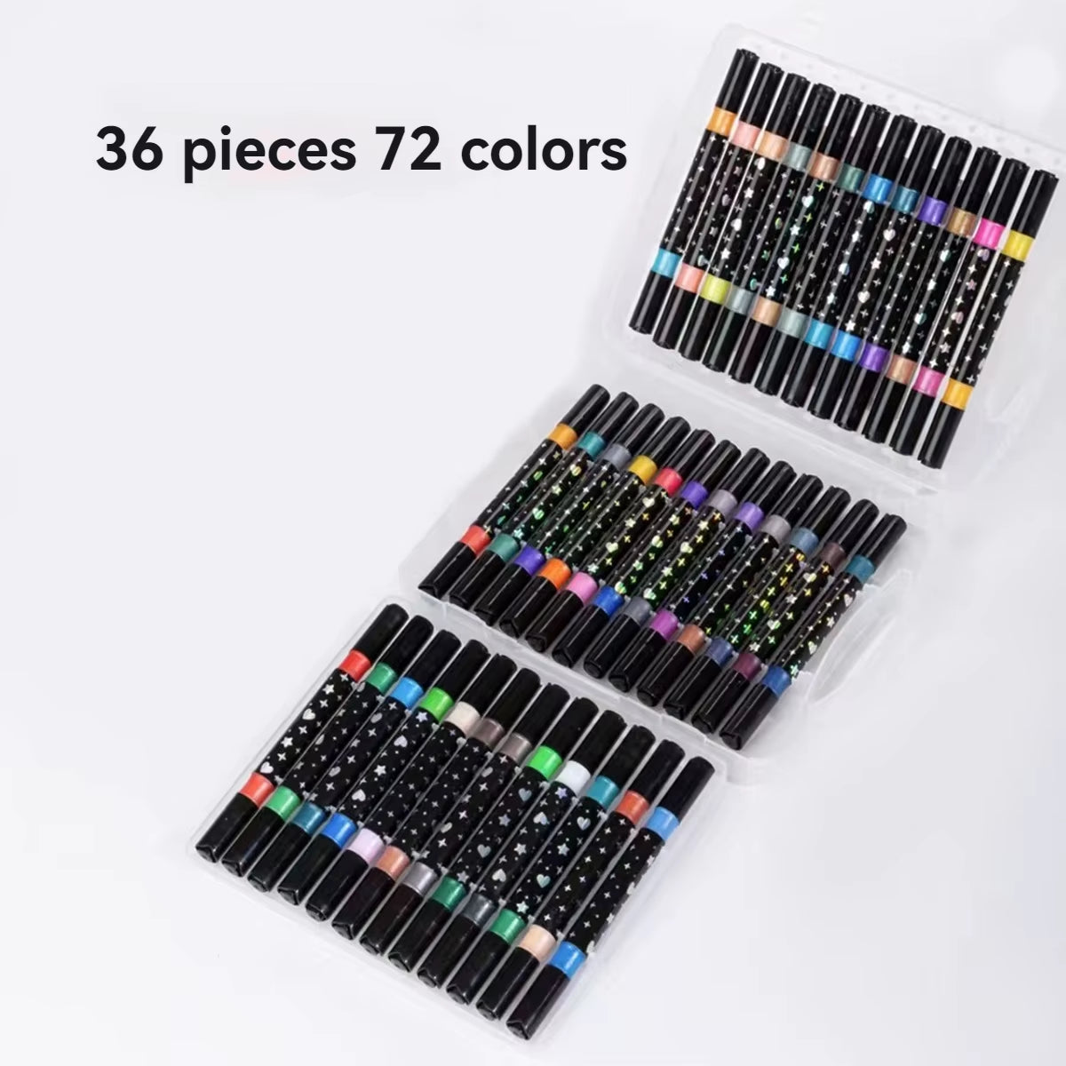 Double Tips Glitter Markers Pens Set, Bling Bling Marker Pen Quick Drying for Handbook, Diy Drawing,Coloring,And Poster Marker