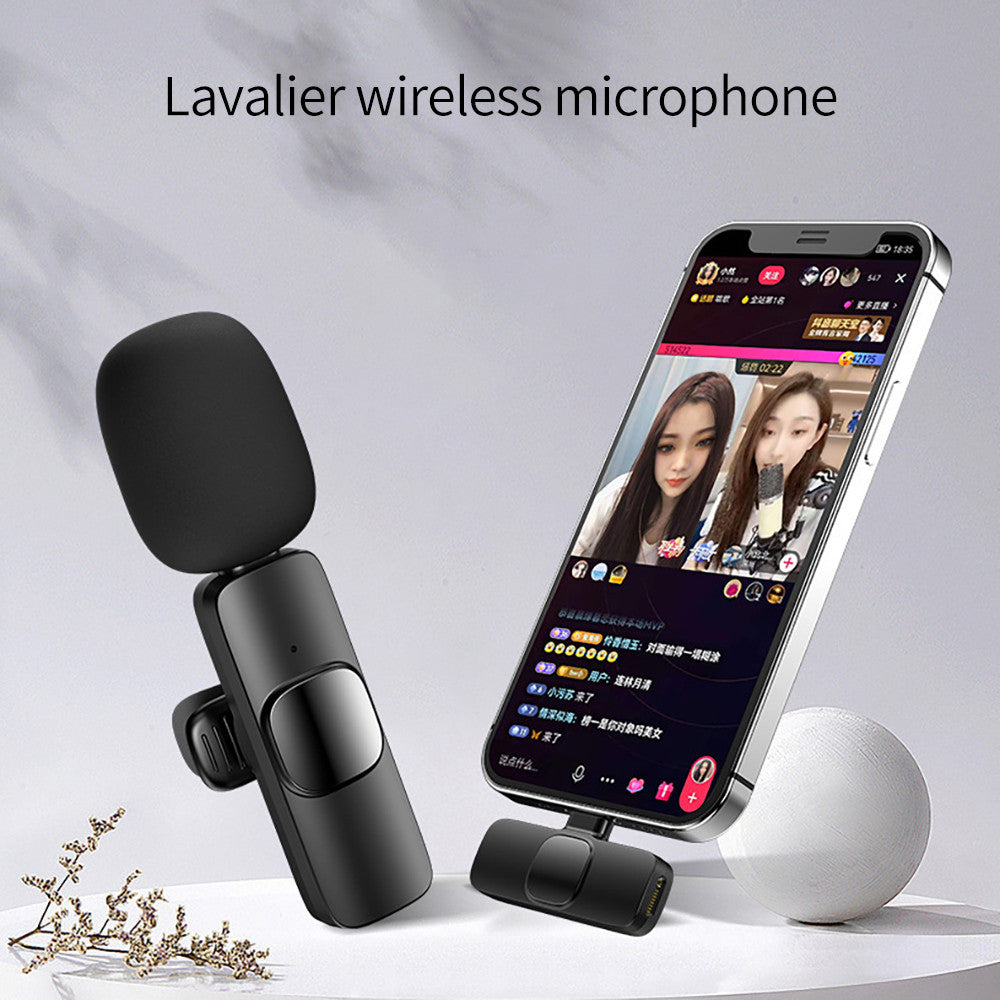 Portable Wireless Lavalier Microphone for iPhone & Android - Long Battery Life for Live Broadcasts & Gaming