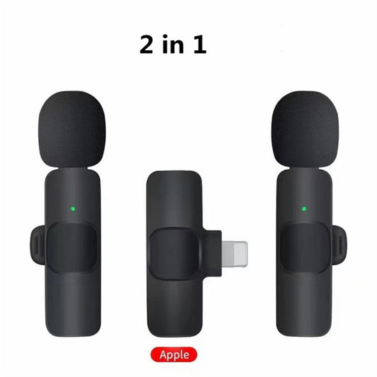Portable Wireless Lavalier Microphone for iPhone & Android - Long Battery Life for Live Broadcasts & Gaming