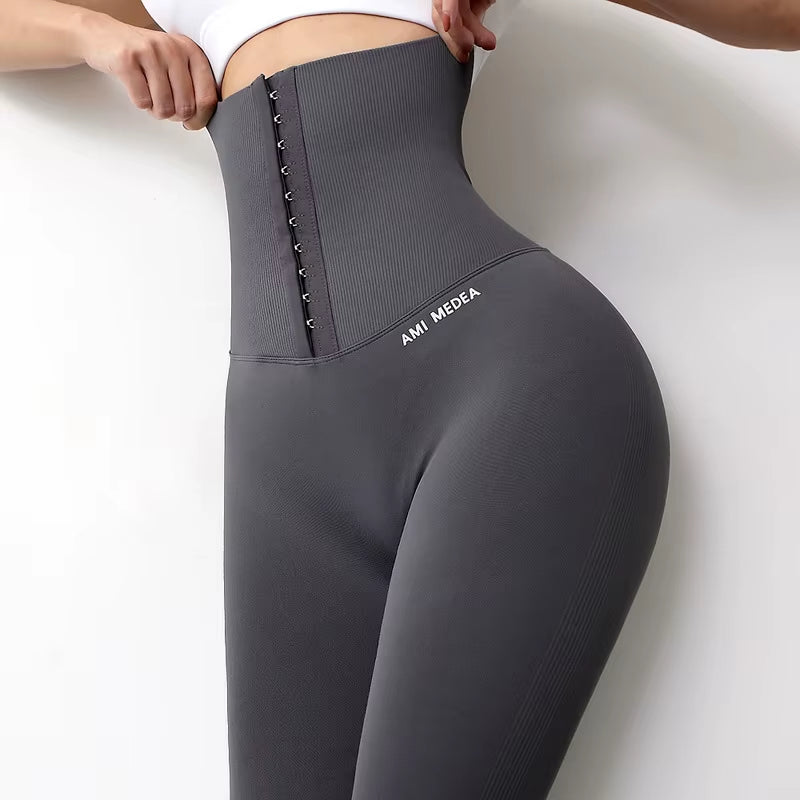 Sports Seamless Leggins Postpartum High Waist Shapewear Corset Leggings Women Push up Running Workout Gym Fitness Yoga Pants
